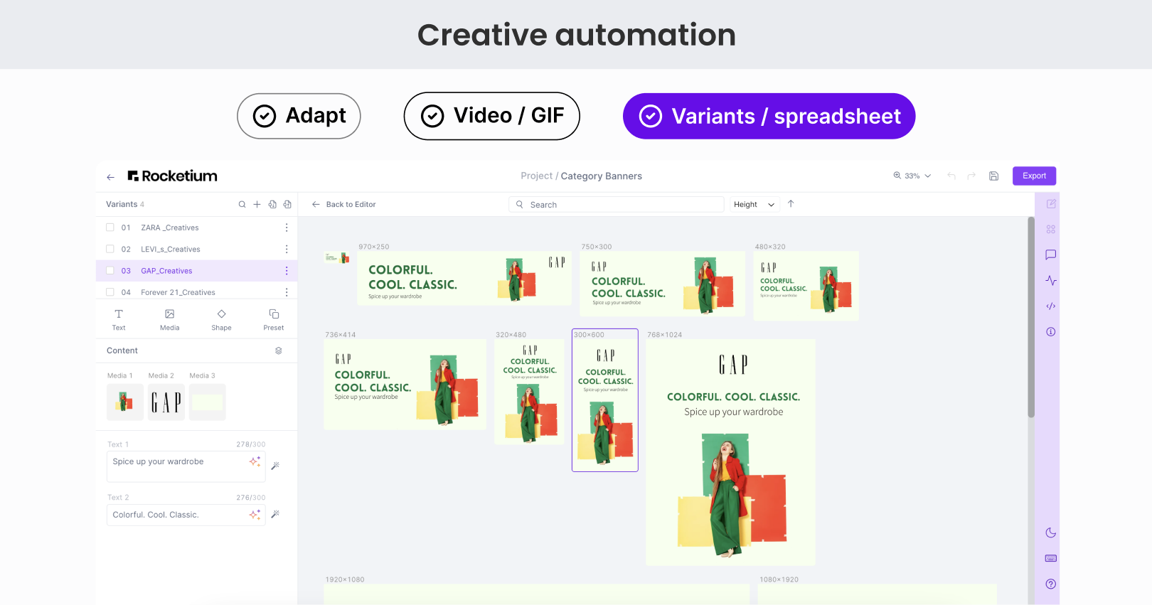 Personalize with creative automation